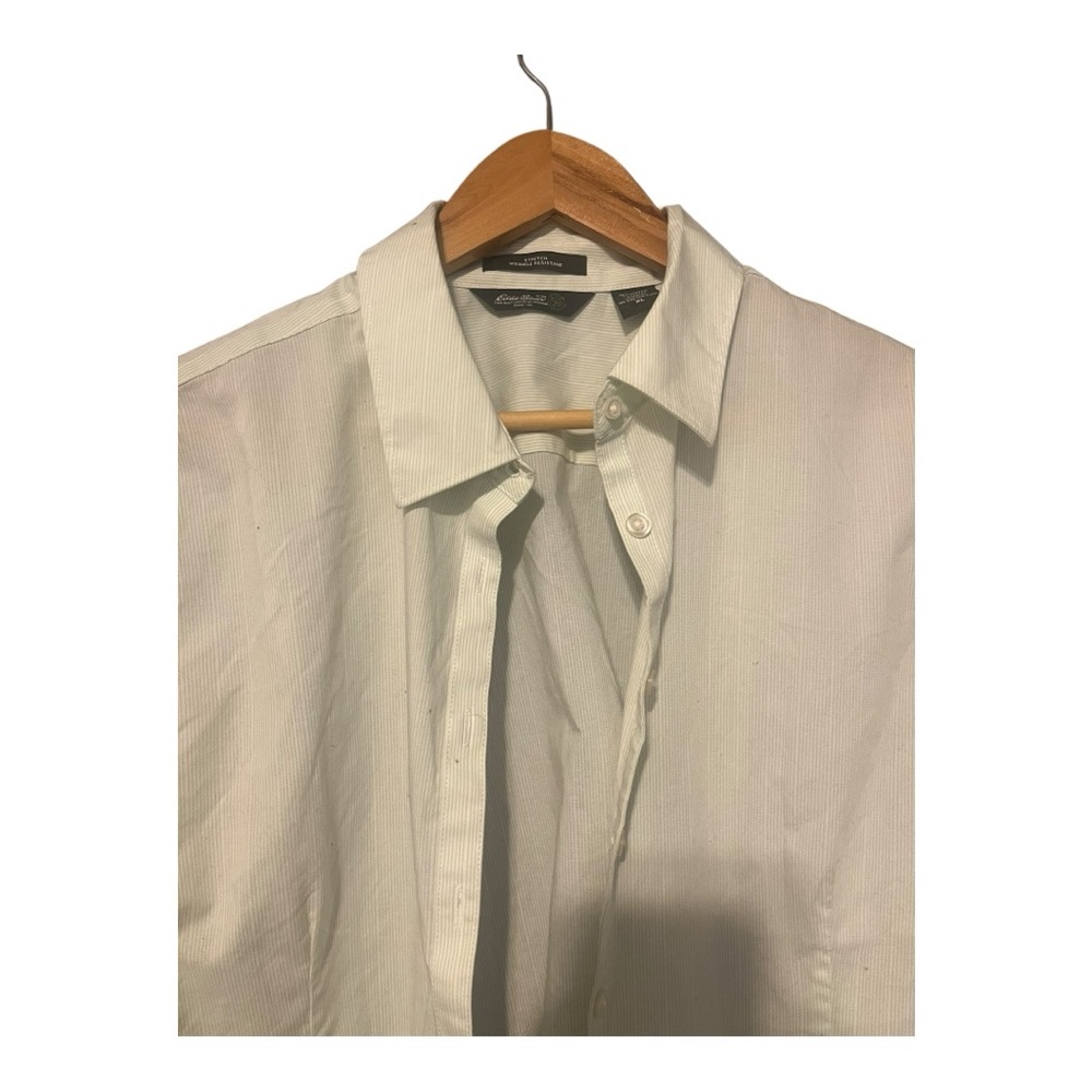 Eddie Bauer Women’s XL Button Down Shirt Bundle Light Green and Pink Stretch - Picture 4 of 10
